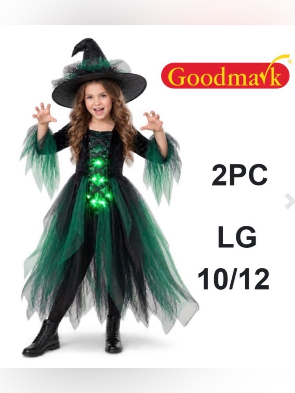 LIGHT-UP WICKED WITCH HALLOWEEN COSTUME